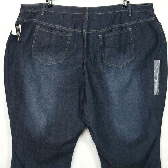 Fashion Bug Weekend Casual Bootcut Jeans Dark Stretch Plus Size 32W x 33 - Picture 6 of 9